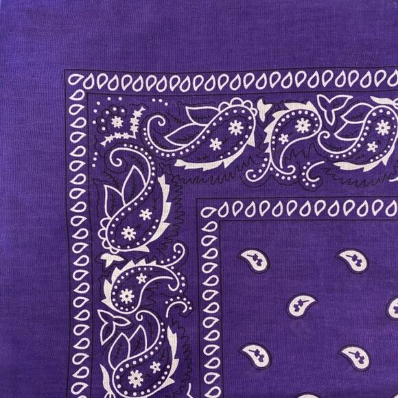 Dark Purple Western Southwestern Cotton Bandana Scarf - Picture 1 of 2